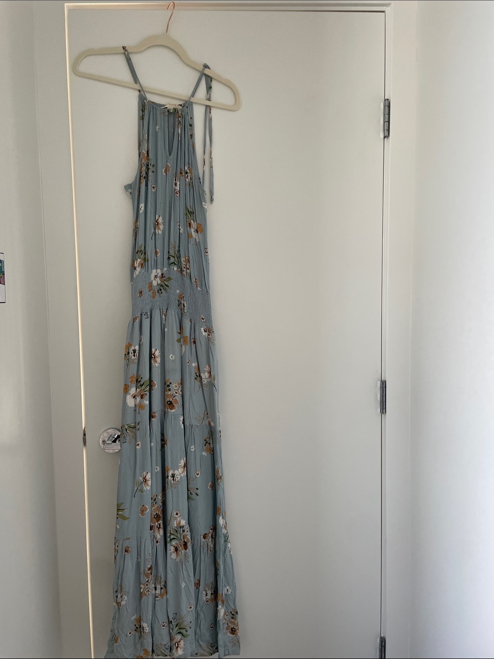 lovestitch Floral Maxi Dress in Light Blue